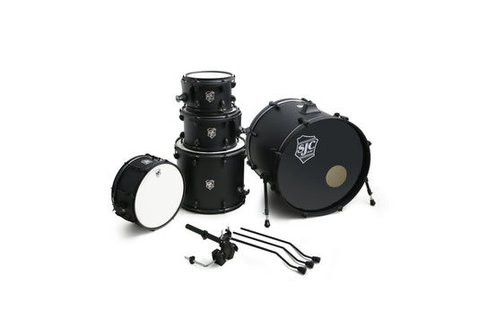 Sjc Endeavor Complete 5pc Kit (10/12/16/22/14sn) Gibraltar Hardware, Paiste Cymbal Pack - Method Black